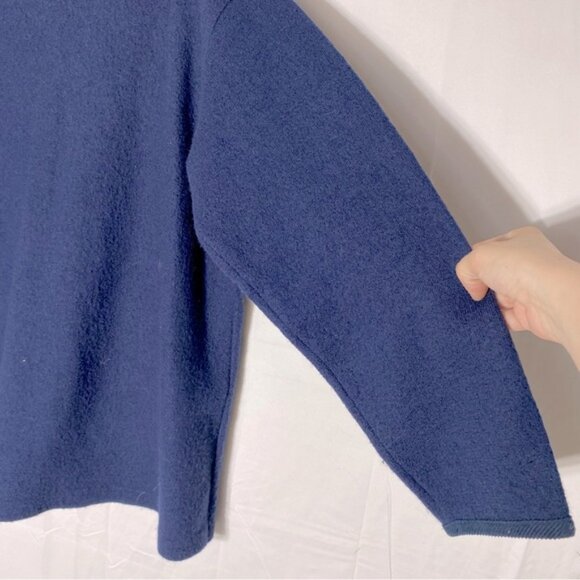 Vintage Tabi Pure New Wool Navy Blue Button Up Cardigan With Birds XL - Picture 12 of 16